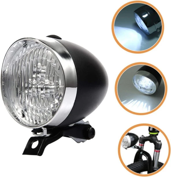 Forte Gt 2525 Bisiklet Ön Arka Retro Işık 4xAAA Pilli 360° Dönebilen Yüksek Güçlü Far - 5