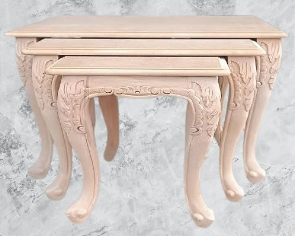 Zigon Sehpa 90364 Model HAM Aslan Ayak Lüks Oyma Klasik Kayın Kaplama El Yapım ürün görseli