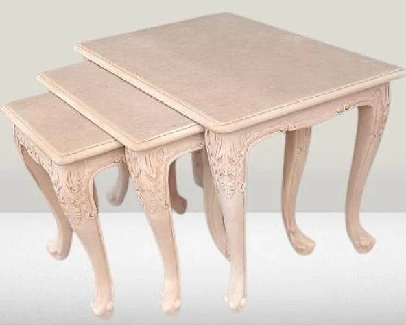 Zigon Sehpa 90364 Model HAM Aslan Ayak Lüks Oyma Klasik Kayın Kaplama El Yapım - Resim 4