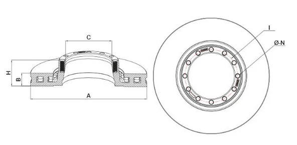 ON FREN DISKI IVECO EUROSTAR-EUROCARGO-EUROTECH - Resim 2