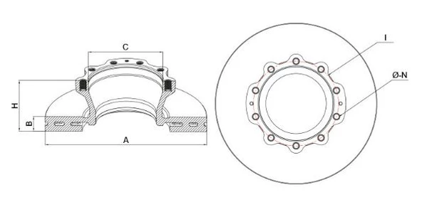 TGL 180 MAN ARKA DISK 8150803006 - Resim 2