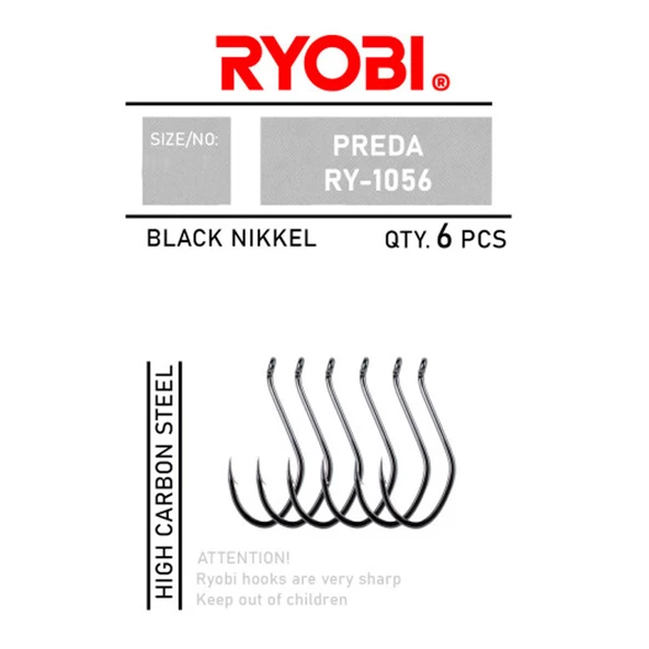 Ryobi Preda RY-1056 Tekli Olta İğnesi  1/0 No - 6 Adet - Resim 2