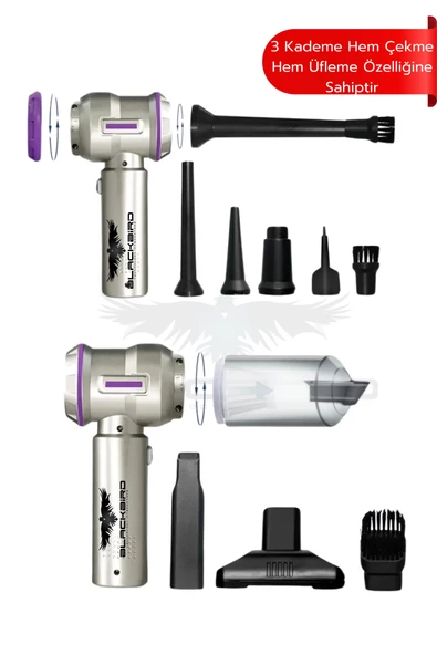 Auhma AHV-01 Kablosuz Taşınabilir Araç İçi El Süpürgesi | 15000PA Güçlü Vakum - 3