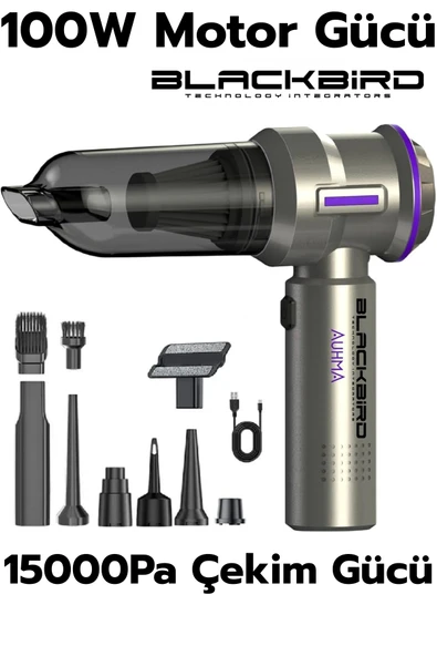 Auhma AHV-01 Kablosuz Taşınabilir Araç İçi El Süpürgesi | 15000PA Güçlü Vakum