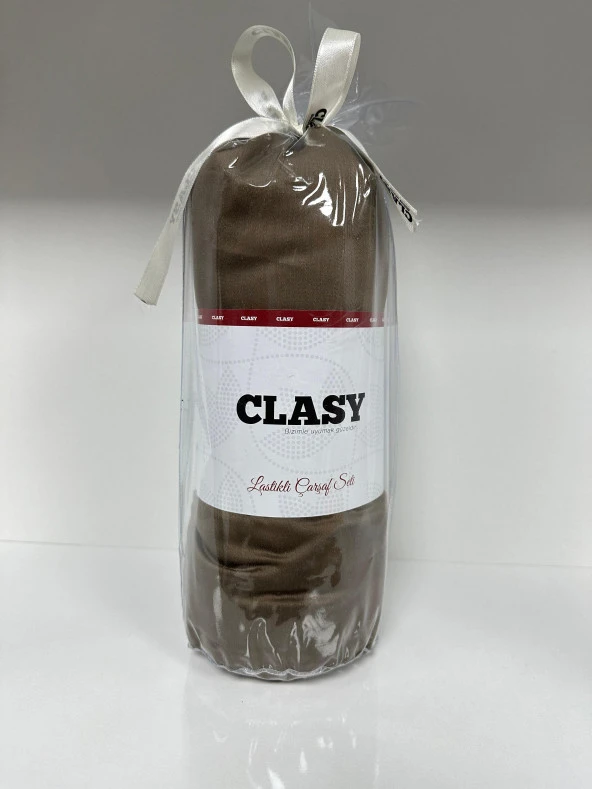 Clasy Ranforce Lastikli Çarşaf Seti Tek Kişilik Düz Kahverengi