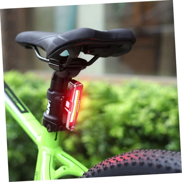 6017-Mavi Kırmızı Çakarlı Usb Şarjlı Bisiklet Stop Lambası - 4