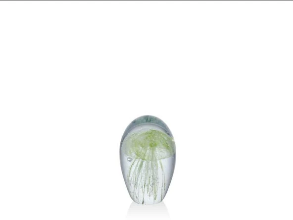 Lamedore Jellyfish Green Glass Decor 5,5x5,5x8 Cm