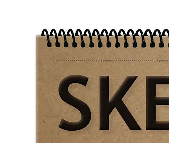 Kraft Kağıt A5 Eskiz Defteri 90 gr. Spiralli 50 Yaprak Sketchbook - 4