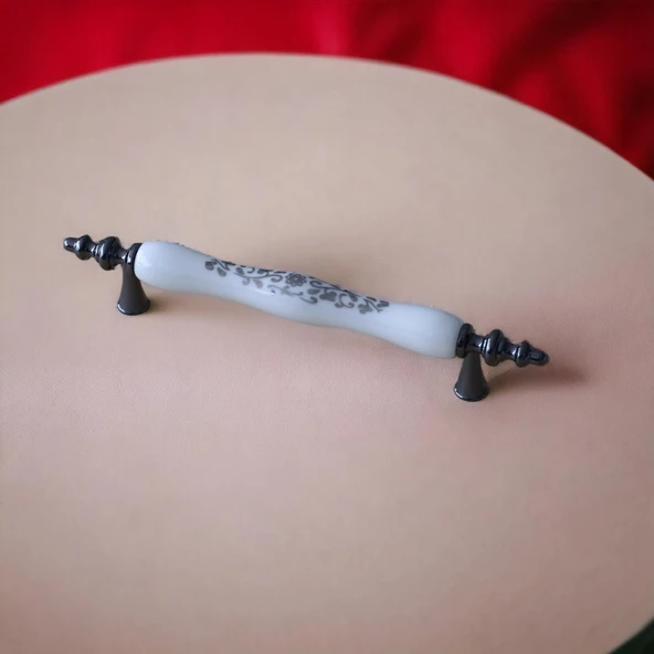 Gerçek Porselen Beyaz Füme 128 Mm Kulp Mobilya Çekmece Mutfak Kulpları Kulpu Kulbu Dolabı Dolap - Resim 7