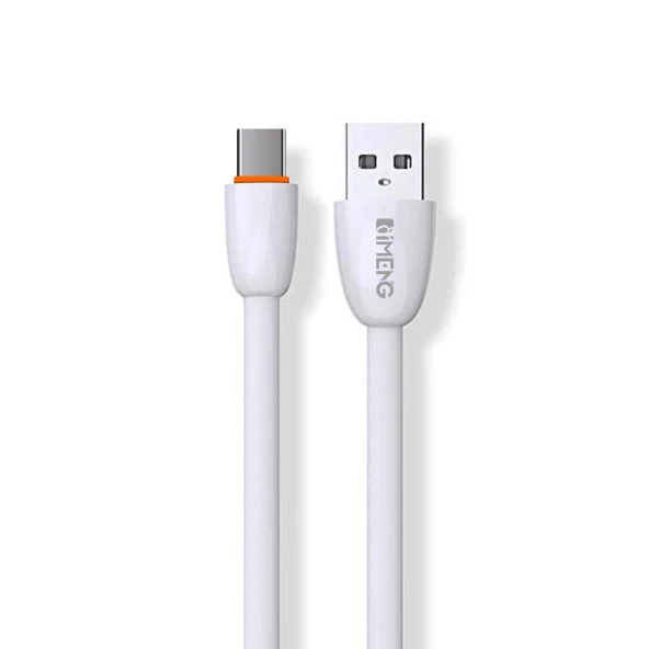 İmeng Samsung Galaxy A34 5G İle Uyumlu 3.1A UsbA to Type-C Data ve Hızlı Şarj Kablosu Beyaz ürün görseli