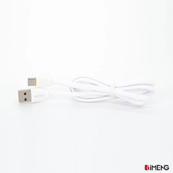 İmeng Samsung Galaxy A34 5G İle Uyumlu 3.1A UsbA to Type-C Data ve Hızlı Şarj Kablosu Beyaz - Resim 3