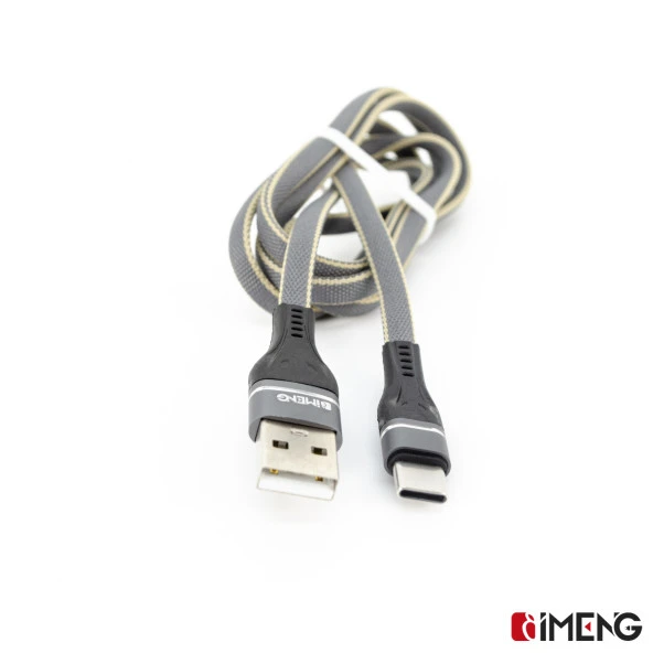 İmeng Xiaomi 13T Pro İle Uyumlu 3.1A UsbA to Type-C Örgülü Data ve Hızlı Şarj Kablosu Gri - 4