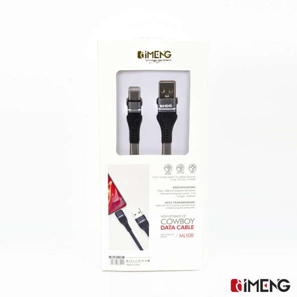 İmeng Xiaomi 13T İle Uyumlu 3.1A UsbA to Type-C Örgülü Data ve Hızlı Şarj Kablosu Gri - 7