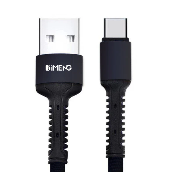 İmeng Samsung Galaxy Z Flip 5 İle Uyumlu 3A UsbA to Type-C Pro Braided Örgülü Data ve Hızlı Şarj Kablosu Siyah