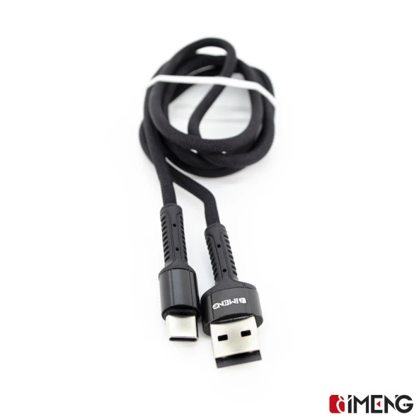 İmeng Samsung Galaxy S23 Fe İle Uyumlu 3A UsbA to Type-C Pro Braided Örgülü Data ve Hızlı Şarj Kablosu Siyah - 2