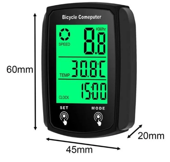FORTE GT 6146 Kablolu Kilometre Saati Bisiklet Hız Ölçer Km Saati Yol Bilgisayarı - 2
