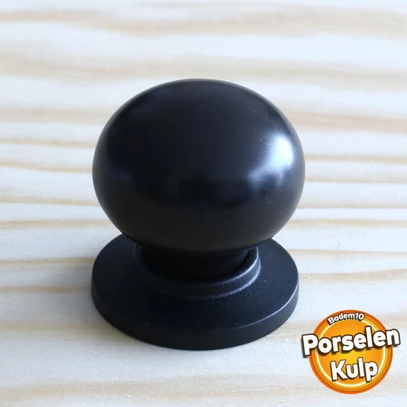 Gerçek Porselen Mat Siyah Kulp Mobilya Mutfak Dolabı Çekmece Dolap Kulpları Kapak Kulpu Kulbu Düğme