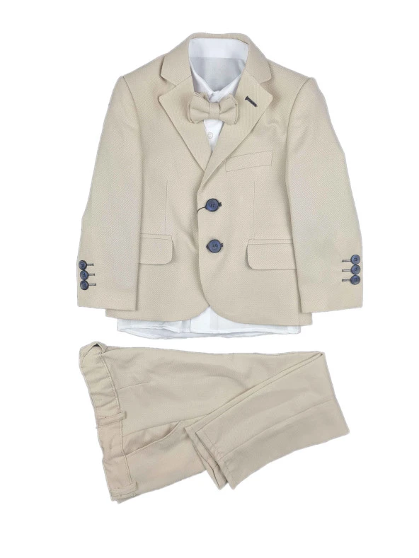 Erkek Çocuk Ceketli Takım Elbise 3-10 Yaş Sade Model