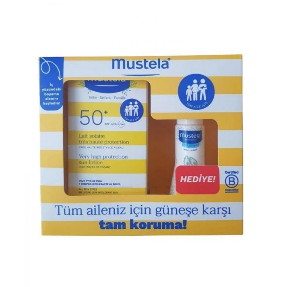 Mustela SPF 50+ Güneş Losyonu 100 ml + Vücut Losyonu 50 ml