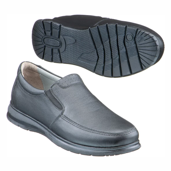 Siyah Baskılı Deri Erkek Ayakkabı - 2