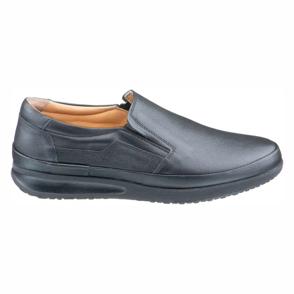 Siyah Baskılı Deri Erkek Ayakkabı - Resim 3