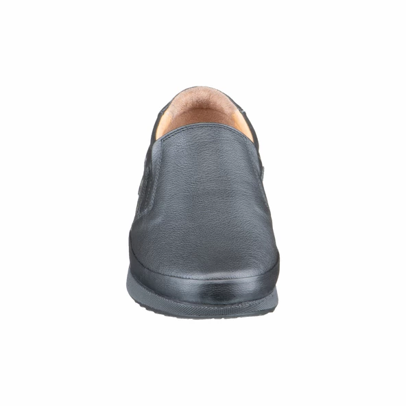 Siyah Baskılı Deri Erkek Ayakkabı - Resim 4