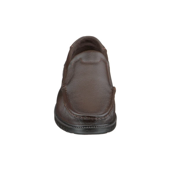 Kahverengi Baskılı Deri Erkek Ayakkabı - 4