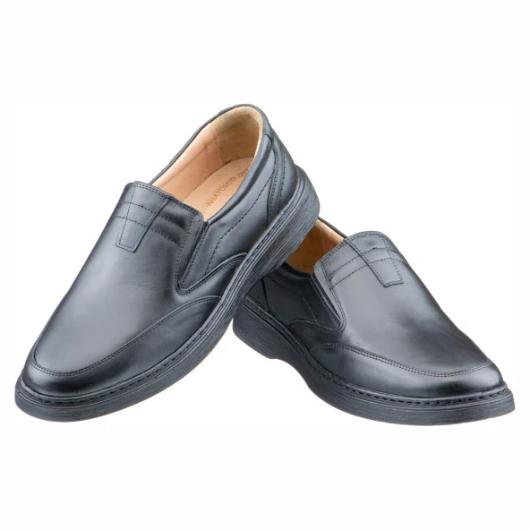 Siyah Dikiş Detaylı Erkek Ayakkabı