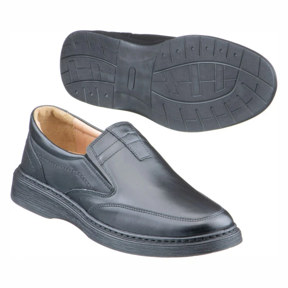 Siyah Dikiş Detaylı Erkek Ayakkabı - 2