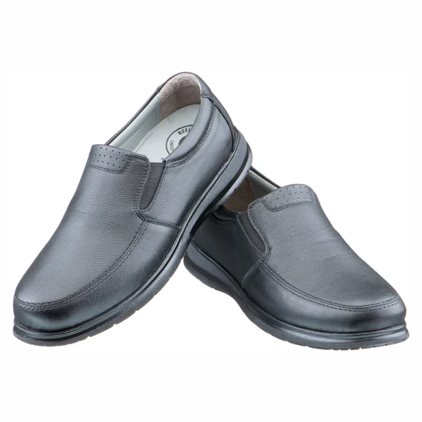 Siyah Baskılı Deri Erkek Ayakkabı