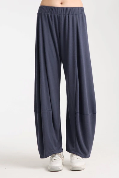Premium Relax Pantolon, Yüksek Bel Lastikli Rahat Şalvar Pantolon - 5