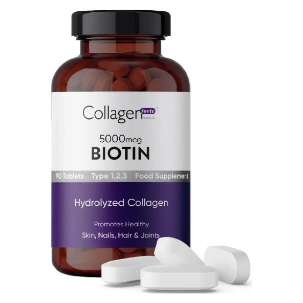 Collagen Forte Platinum Biotin 5000mcg & Kolajen 1500mg X 90 Tablet