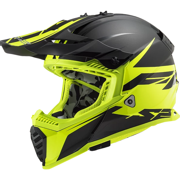 LS2 FAST EVO ROAR MAT SİYAH-NEON SARI KASK