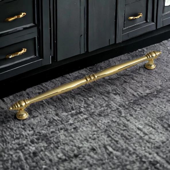Petek Lüx 224 Mm Gold Altın Mobilya Mutfak Dolabı Çekmece Dolap Kulpu Kulpları Kulp Kulbu Metal - 5