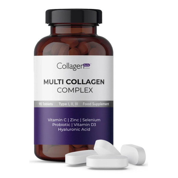 Collagen Forte Platinum Multi Kolajen Komplex, Probiyotik & Multivitamin 1500 mg x 90 Tablet