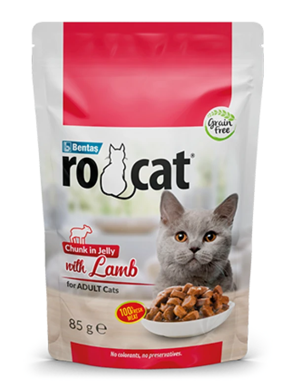 Ro Cat Yetişkin Kediler İçin Kuzu Etli Yaş Mama 24 Lü (85gr)