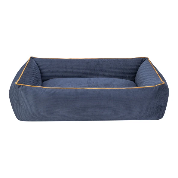 Pet Comfort Golf  Köpek Yatağı Parliament Mavi w Hardal Biye M 90x70cm ürün görseli
