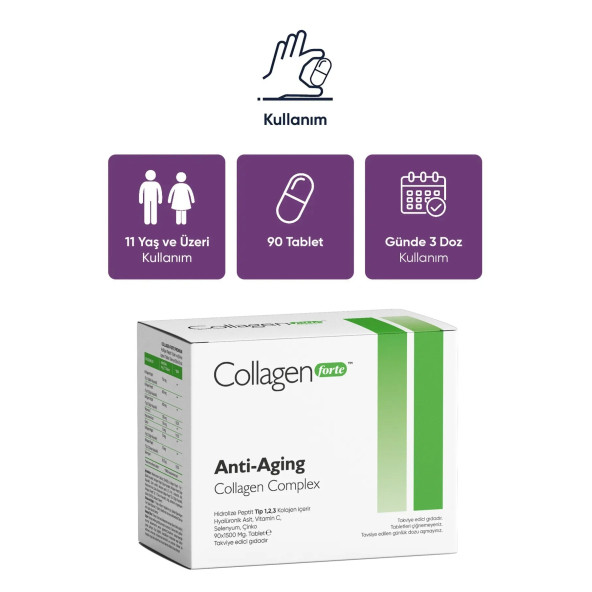 Collagen Forte Platinum Anti-Aging Kolajen Complex & Multivitamin 1500 mg x 90 Tablet