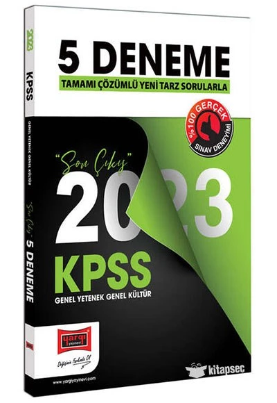2023 KPSS Genel Kültür Genel Yetenek Tamamı Çözümlü Son Çıkış 5 Deneme Sınavı Yargı Yayınları