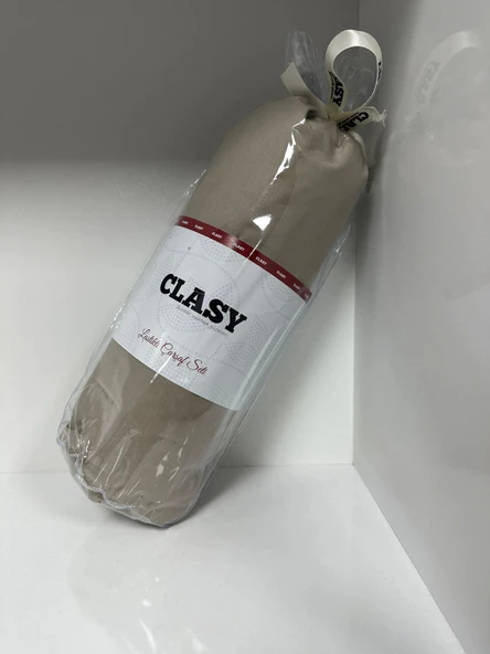 Clasy Ranforce Lastikli Çarşaf Seti Tek Kişilik Düz Açık Kahve - 2