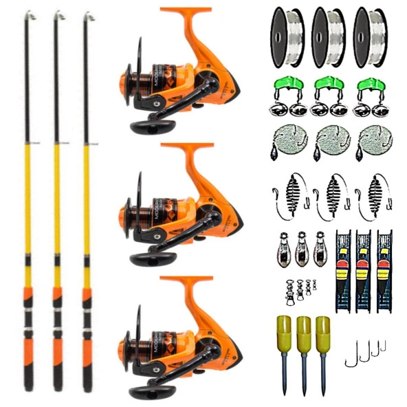 AİLE SETİ REMİXON SPEED 270 MT + NEW MODERN TİMES 4000 3'LÜ SET TURUNCU