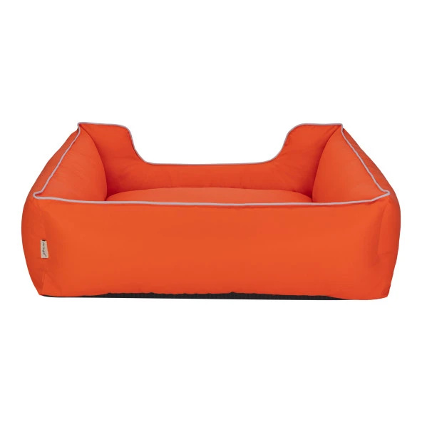Pet Comfort Alpha  Köpek Yatağı Turuncu w Beyaz Biye L 105x85cm - Resim 3