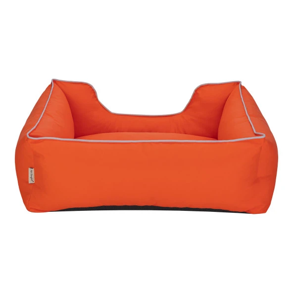 Pet Comfort Alpha  Köpek Yatağı Turuncu w Beyaz Biye M 80x65cm - Resim 3