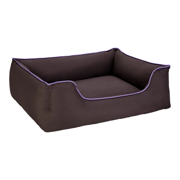 Pet Comfort Alpha  Köpek Yatağı Kahverengi w Mor Biye L 105x85cm - Resim 2