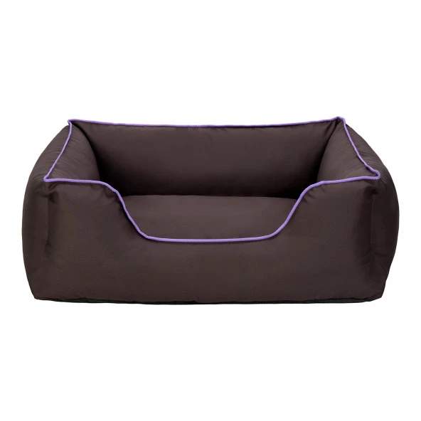 Pet Comfort Alpha  Köpek Yatağı Kahverengi w Mor Biye M 80x65cm