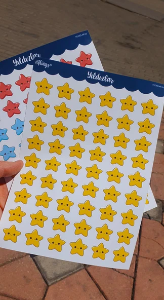 Sevimli Yıldız Seti Öğretmen Ödül Etiketi - Okul Başarı Çıkartması - *mat kağıt* - 7