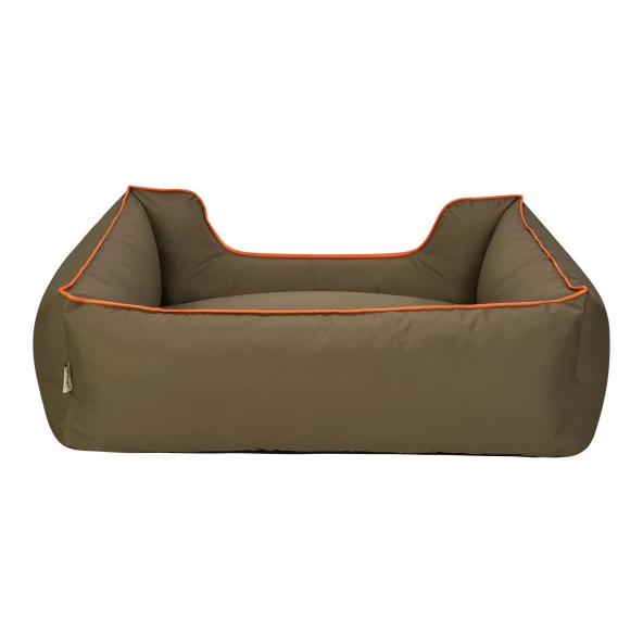 Pet Comfort Alpha  Köpek Yatağı Haki w Turuncu Biye L 105x85cm - Resim 3