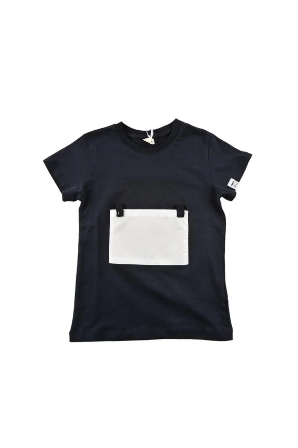 Erkek Çocuk Resist Baskılı Cepli Lacivert T-Shirt (4-12yaş) - 4