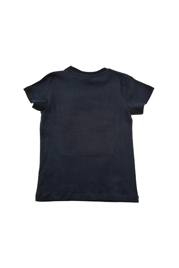 Erkek Çocuk Resist Baskılı Cepli Lacivert T-Shirt (4-12yaş) - 5