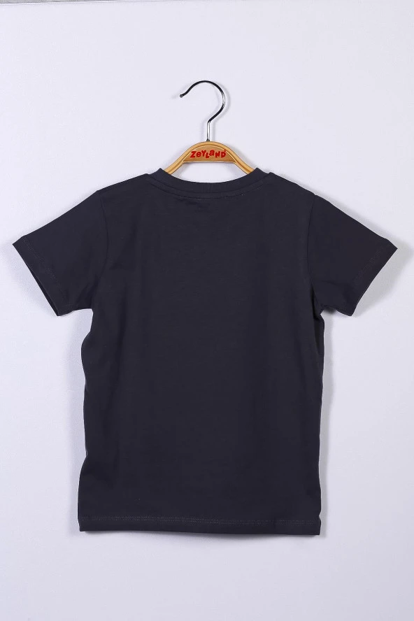 Antrasit Unisex Çocuk Basic T-Shirt (4-12yaş) - 2